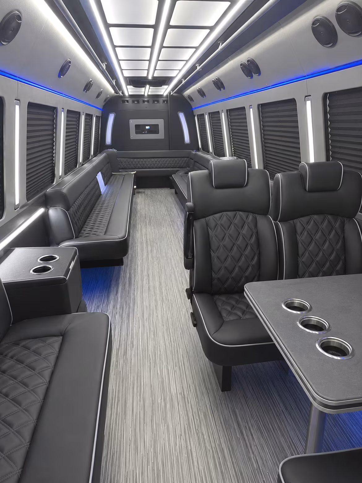 harrisonburg 25 passenger party bus inside