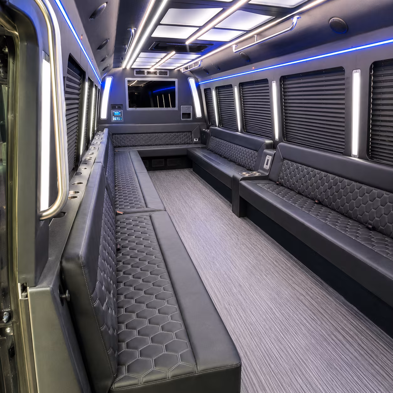 harrisonburg 40 passenger party bus interior