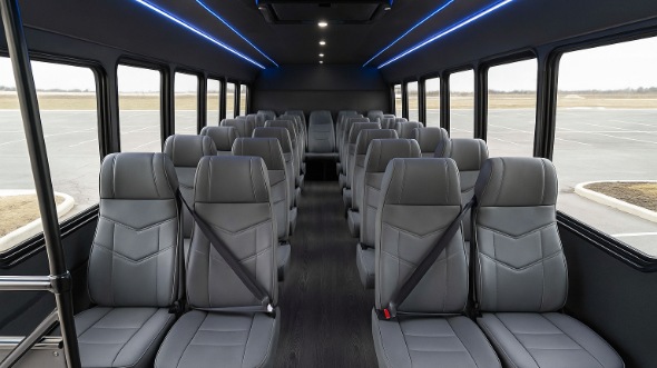 Interior of Charter Bus Company Norfolk's 18 Passenger Minibus in Norfolk