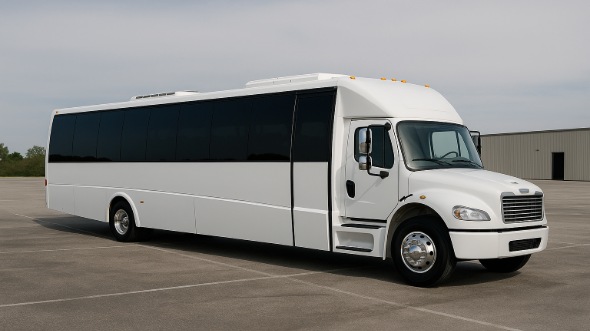 Exterior of Charter Bus Company Norfolk's 20 Passenger Mini bus in Norfolk