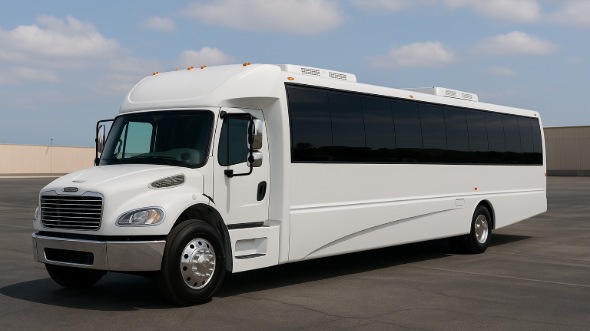 Exterior of Charter Bus Company Norfolk's 25 Passenger Mini bus in Norfolk