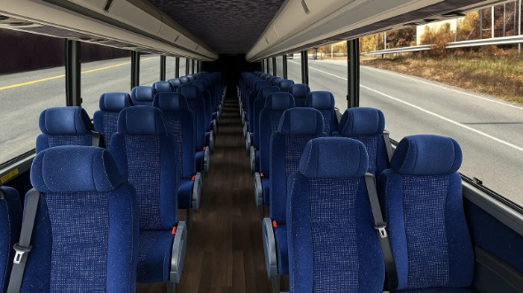Interior of Charter Bus Company Norfolk's 30 Passenger Minibus in Norfolk