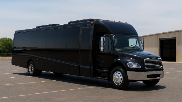 Exterior of Charter Bus Company Norfolk's 30 Passenger Minibus in Norfolk