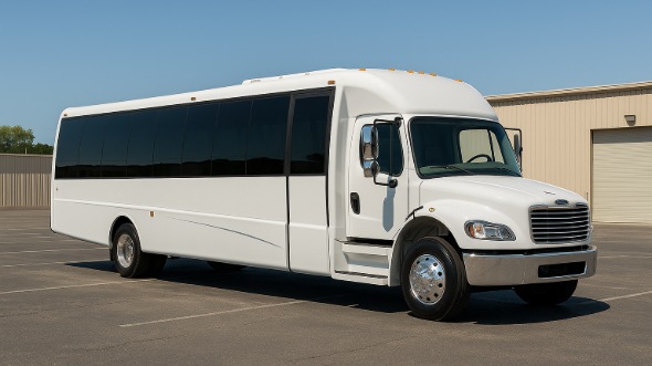 Exterior of Charter Bus Company Norfolk's 35 Passenger Minibus in Norfolk