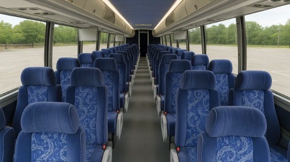 Interior of Charter Bus Company Norfolk's 50 Passenger Charter Bus in Norfolk