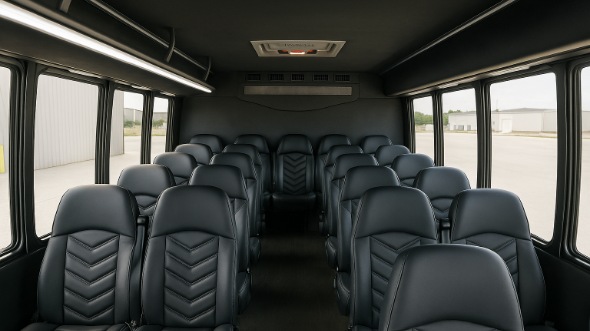 harrisonburg 28 passenger minibus inside