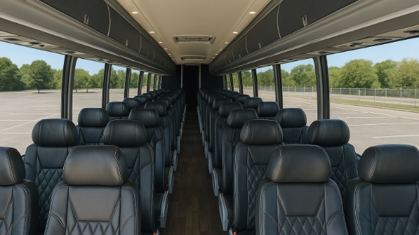 harrisonburg 50 passenger charter bus inside