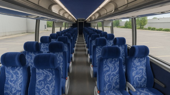 harrisonburg 54 passenger charter bus inside