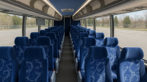harrisonburg 55 passenger charter bus inside