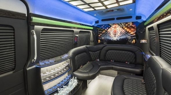 harrisonburg sprinter limo rental interior